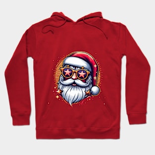 Christmas Santa Popstar embroidery style 17 Hoodie